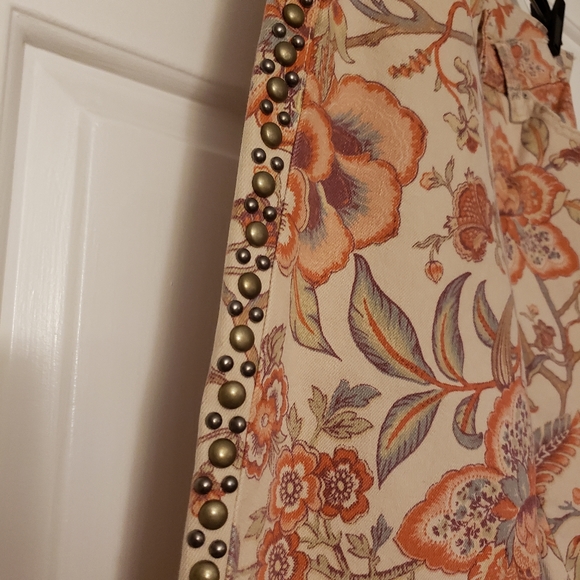 NWOT DENIM SUPPLY RL Metal Beads Floral Jeans - Picture 7 of 10